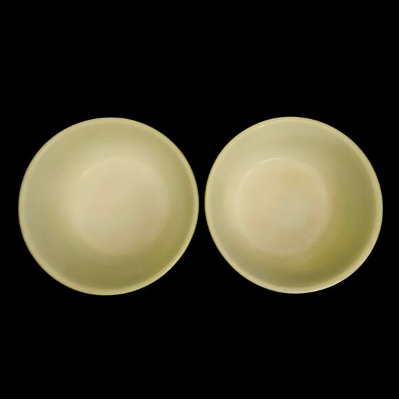 Vintage Fire-King Anchor Hocking Green Ombre Custard Bowls Set of 2 USA - Picture 3 of 5